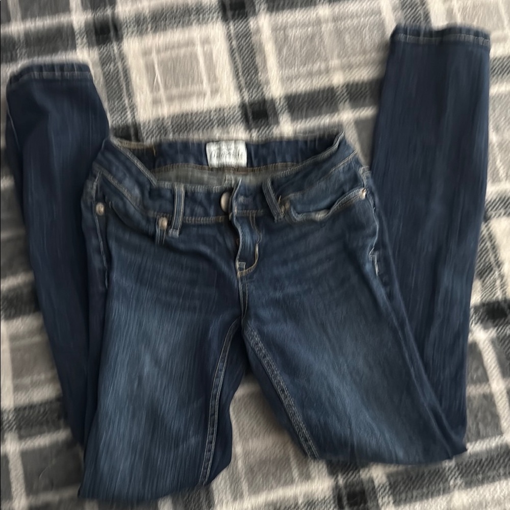 Aeropostale Blue Skinny Jeans with Faded Detail